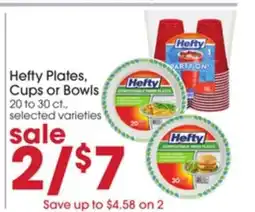 Giant Eagle Hefty Plates, Cups or Bowls offer