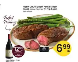 Albertsons USDA CHOICE Beef Petite Sirloin Steak Value Pack or Tri-Tip Roast offer