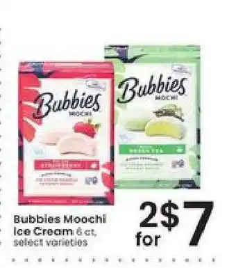 Albertsons Bubbies Mochi Ice Cream offer