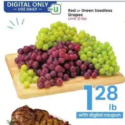 Albertsons Red or Green Seedless Grapes offer