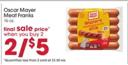 Giant Eagle Oscar Mayer Meat Franks offer