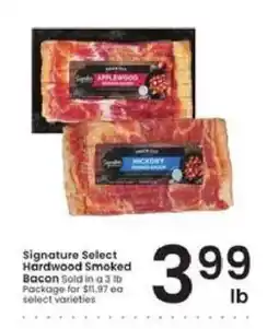 Albertsons Signature Select Hardwood Smoked Bacon offer