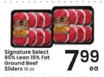 Albertsons Signature Select 85% Lean 15% Fat Ground Beef Sliders offer