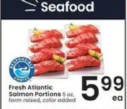 Albertsons Fresh Atlantic Salmon Portions offer