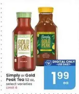 Albertsons Simply or Gold Peak Tea offer