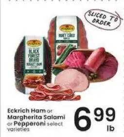 Albertsons Eckrich Ham or Margherita Salami or Pepperoni offer