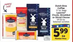 Albertsons Dutch Bros Coffee & Lucerne Cheese offer