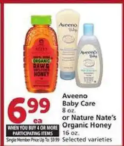Albertsons Aveeno Baby Care or Nature Nate's Organic Honey offer