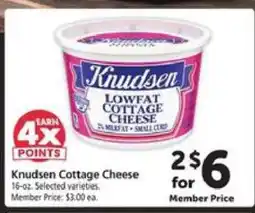 Safeway Knudsen Cottage Cheese offer