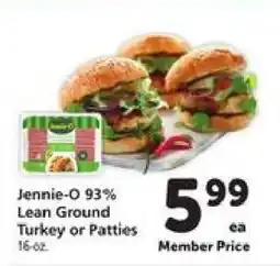 Safeway Jennie-O 93% Lean Ground Turkey or Patties offer