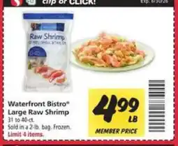 Safeway Waterfront Bistro Large Raw Shrimp offer