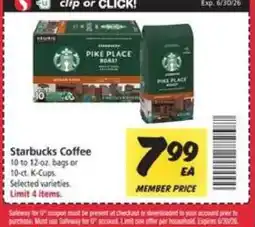 Safeway Starbucks Coffee offer