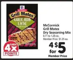 Safeway McCormick Grill Mates Dry Seasoning Mix offer