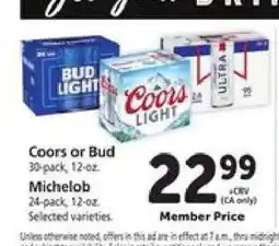 Safeway Coors or Bud offer