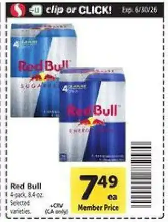 Safeway Red Bull offer