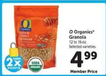 Safeway O Organics Granola offer