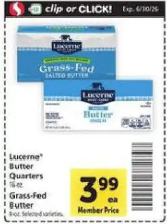 Safeway Lucerne Butter Quarters offer