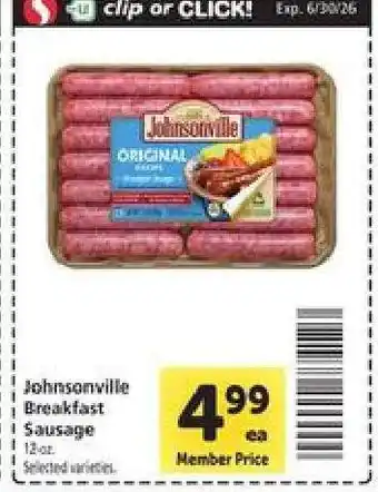 Safeway Johnsonville Breakfast Sausage offer