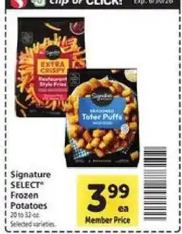 Safeway Signature Select Frozen Potatoes offer