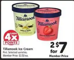 Safeway Tillamook Ice Cream offer