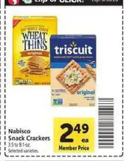 Safeway Nabisco Snack Crackers offer