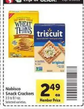 Safeway Nabisco Snack Crackers offer
