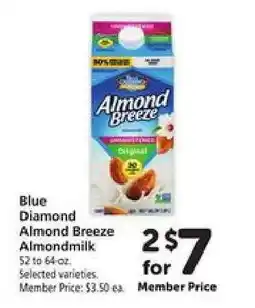 Safeway Blue Diamond Almond Breeze Almondmilk offer