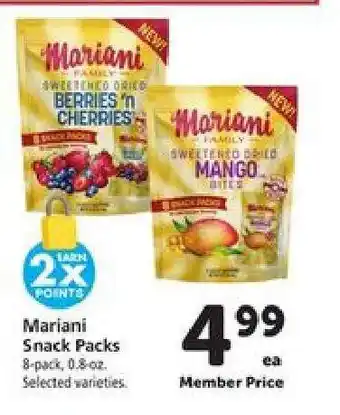 Safeway Mariani Snack Packs offer