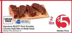 Safeway Signature SELECT Pork Shoulder Country Style Ribs or Blade Steak offer