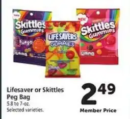 Safeway Lifesaver or Skittles Peg Bag offer