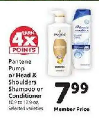 Safeway Pantene Pump or Head & Shoulders Shampoo or Conditioner offer
