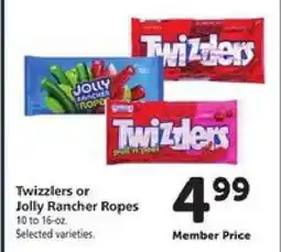Safeway Twizzlers or Jolly Rancher Ropes offer