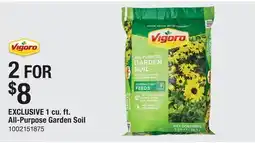 The Home Depot VIGORO EXCLUSIVE 1 cu. ft. All-Purpose Garden Soil offer
