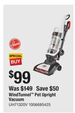 The Home Depot HOOVER WindTunnel Pet Upright Vacuum offer