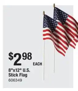 The Home Depot 8 x 12 U.S. Stick Flag offer
