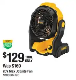 The Home Depot DEWALT 20V Max Jobsite Fan offer