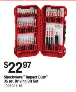 The Home Depot MILWAUKEE Shockwave Impact Duty 35 pc. Driving Bit Set offer