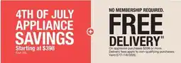 The Home Depot Appliances offer