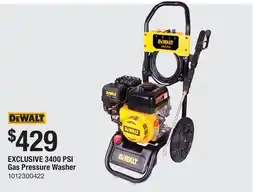 The Home Depot DEWALT EXCLUSIVE 3400 PSI Gas Pressure Washer offer