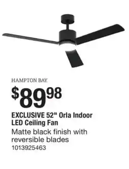 The Home Depot HAMPTON BAY EXCLUSIVE 52 Orla Indoor LED Ceiling Fan offer