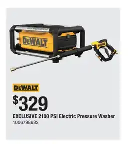 The Home Depot DEWALT EXCLUSIVE 2100 PSI Electric Pressure Washer offer