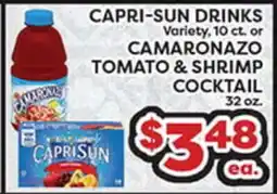 Torres Supermercado CAPRI-SUN DRINKS CAMARONAZO TOMATO & SHRIMP COCKTAIL offer