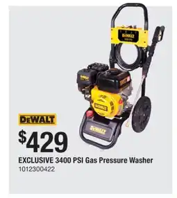 The Home Depot 3400 PSI Gas Pressure Washer offer