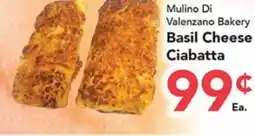 Eurofresh Market Mulino Di Valenzano Bakery Basil Cheese Ciabatta offer