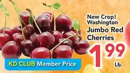 Eurofresh Market New Crop! Washington Jumbo Red Cherries offer