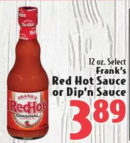 Eurofresh Market 12 oz. Select Frank's Red Hot Sauce or Dip'n Sauce offer