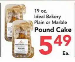 Eurofresh Market 19 oz. Ideal Bakery Plain or Marble Pound Cake offer