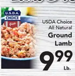 Eurofresh Market USDA Choice All Natural Ground Lamb offer