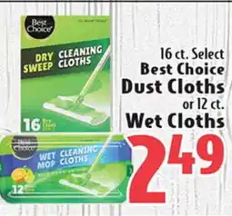 Eurofresh Market 16 ct. Select Best Choice Dust Cloths or 12 ct. Wet Cloths offer