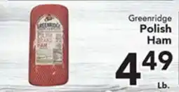 Eurofresh Market Greenridge Polish Ham offer